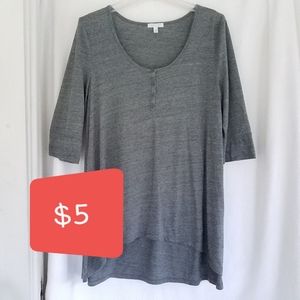 Abound Gray Tunic with Hi-Lo Hem